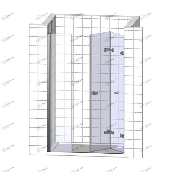 Душевая дверь в нишу 110x200 GK-863CP стекло прозрачное 6 мм GUTEWETTER TREND DOOR 110X200GK863CP