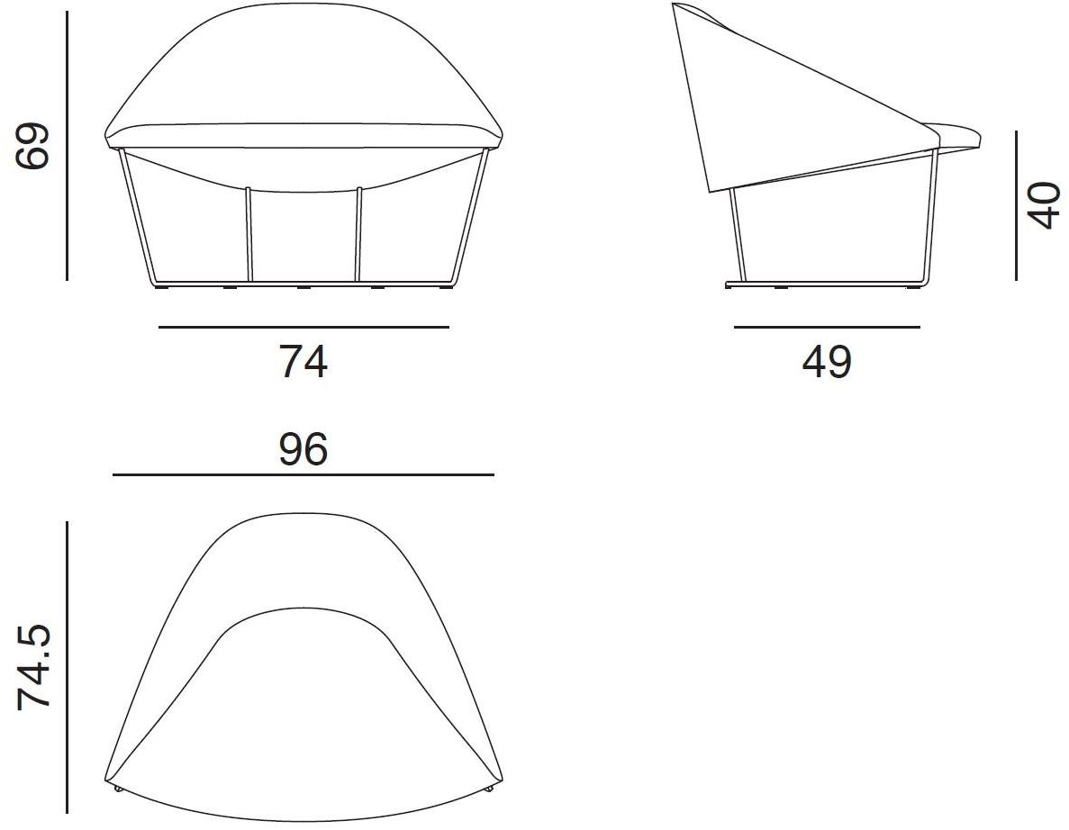 arper Санное кресло из ткани Colina sun-id-1356134 - Вид №7