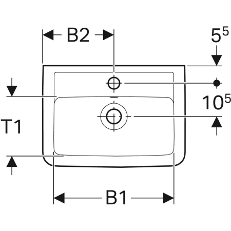 272150000 Раковина Geberit Renova Plan Geberit  - Вид №2