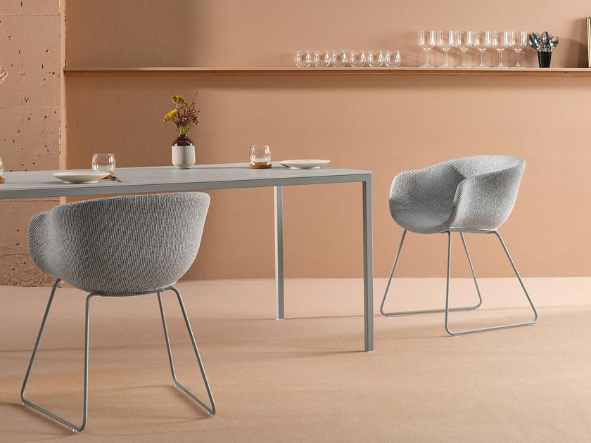 ONDARRETA Тканевый стул на санках с подлокотниками Bai sun-id-1516532 - Вид №3