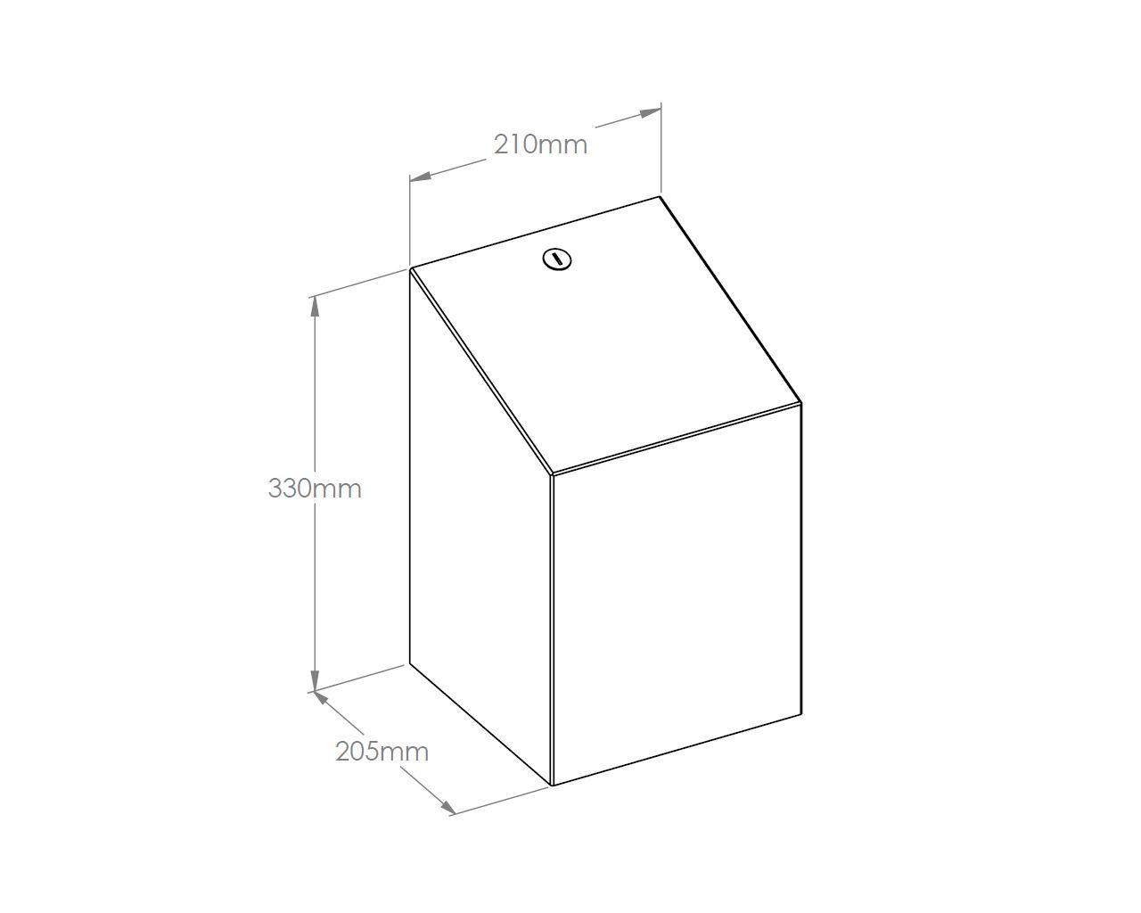 CSM101 Контейнер для полотенец в рулонах STELLA MAXI, макс. бумага диаметром 22 см, матовая сталь Merida  - Вид №1