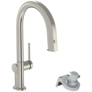 91222423 Смеситель для кухни однорычажный Hansgrohe 76803800 излив 21 см цвет сталь STLM-1450205