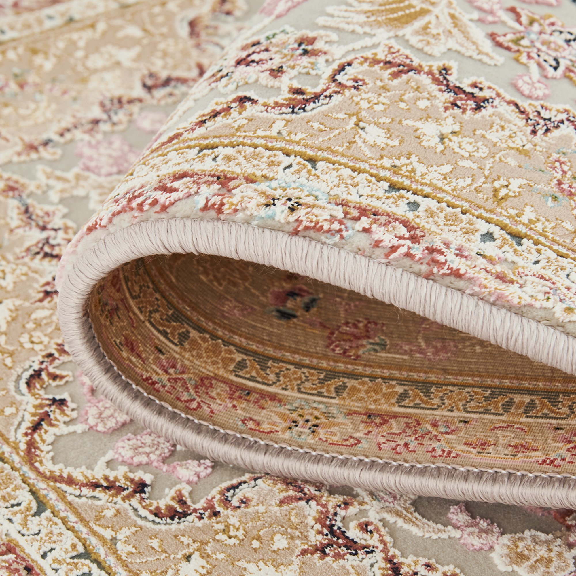 86370490 Ковер полиэстер JZ006 50х80 см цвет серебристый STLM-0068232 Santreyd  - Вид №2