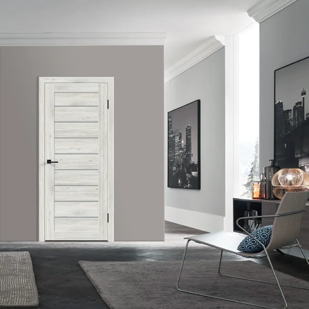 Комплект двери Тиволи остекленная 70x200 см ПВХ цвет рустик серый с добором 100 мм VELLDORIS STLM-2189158 - Вид №1