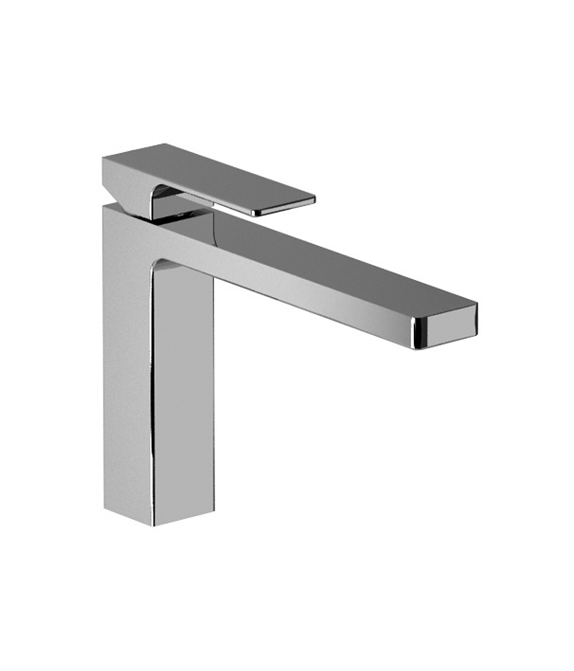 F003F  Смеситель для раковины на 1 отверстие, удлиненный изливвылет 16,5 см ручка ограничитель потока воды до 5 л/мин при 3 бар подводка с донным клапаном Fantini Rubinetti MINT