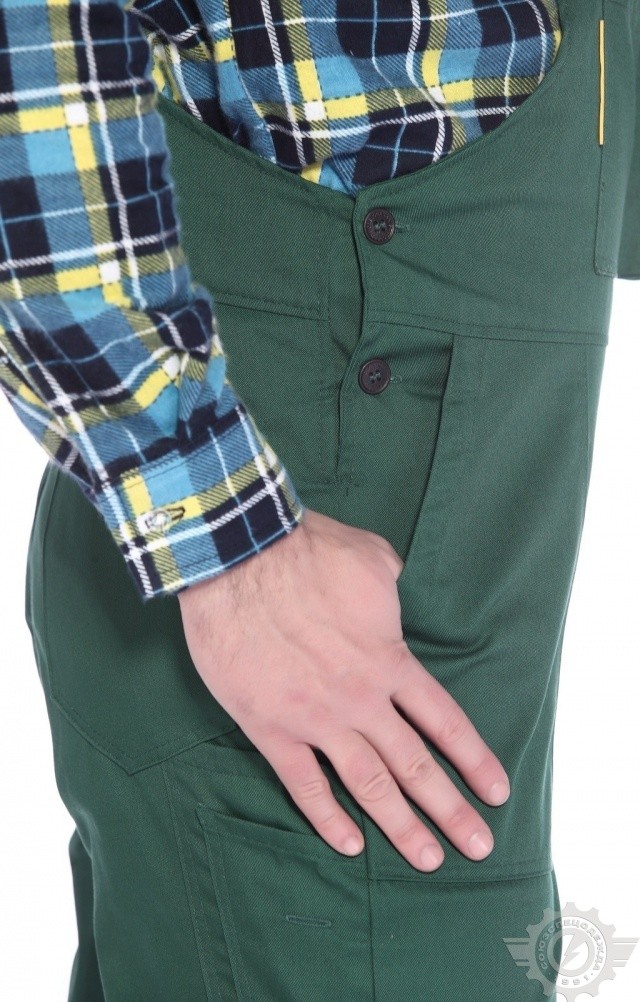 65599 Полукомбинезон "Эксперт-2" зеленый  Летняя спецодежда  размер 44-46/158-164  - Вид №9