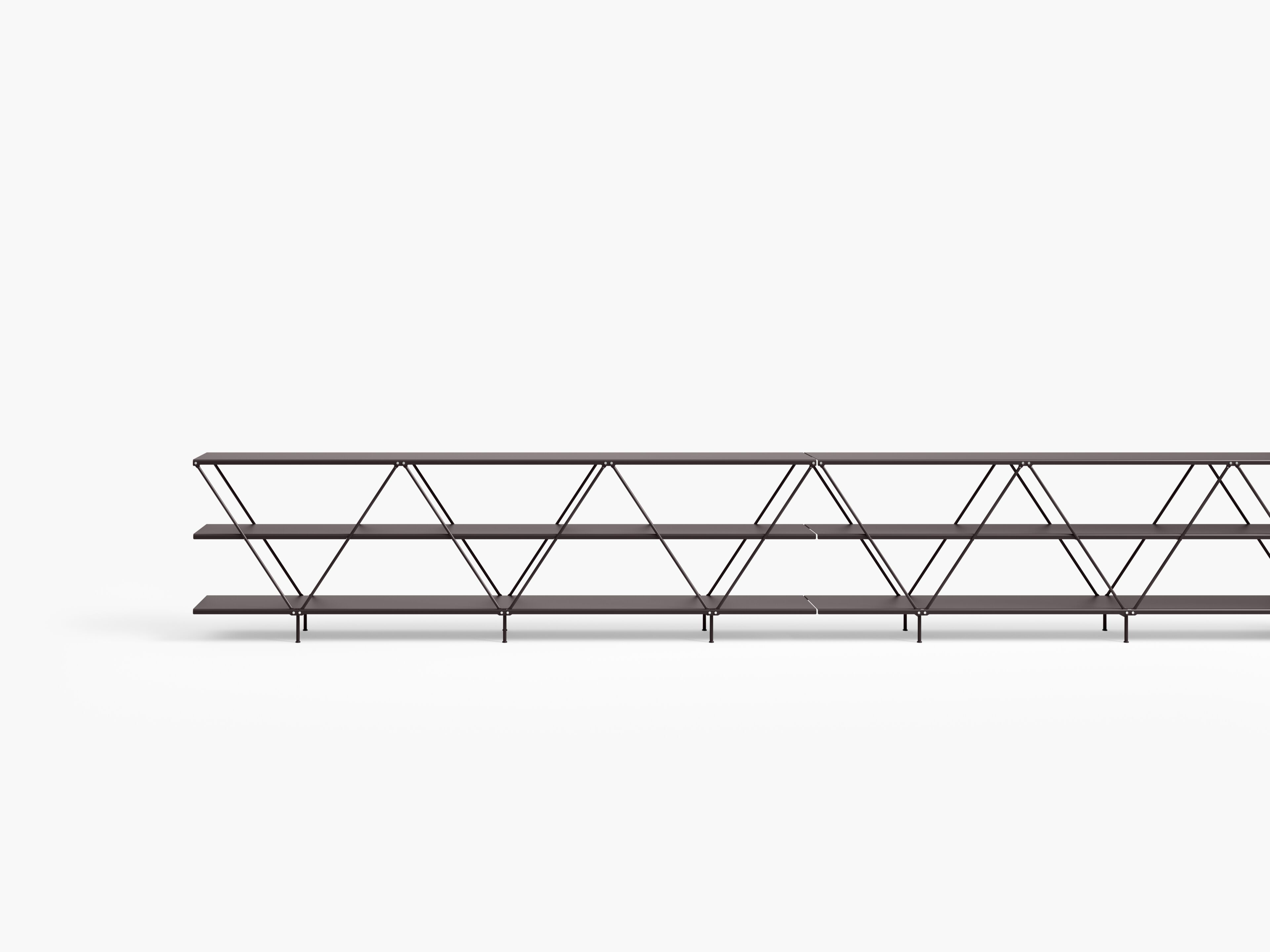 Модульный стальной книжный шкаф Desalto цинк ARCH-00115120 - Вид №1
