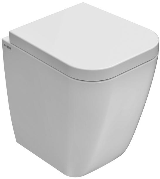 St004/002/001-ss002 Приставной унитаз напольный Белый Ceramica Globo STONE Италия - Вид №3