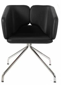 Inday Кресло из кожи или ткани с подлокотниками Mixx