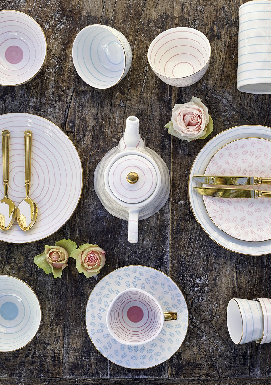 Пиала "Sally pale blue w/gold" LE-VILLAGE SALLY 224088 Белый  - Вид №1