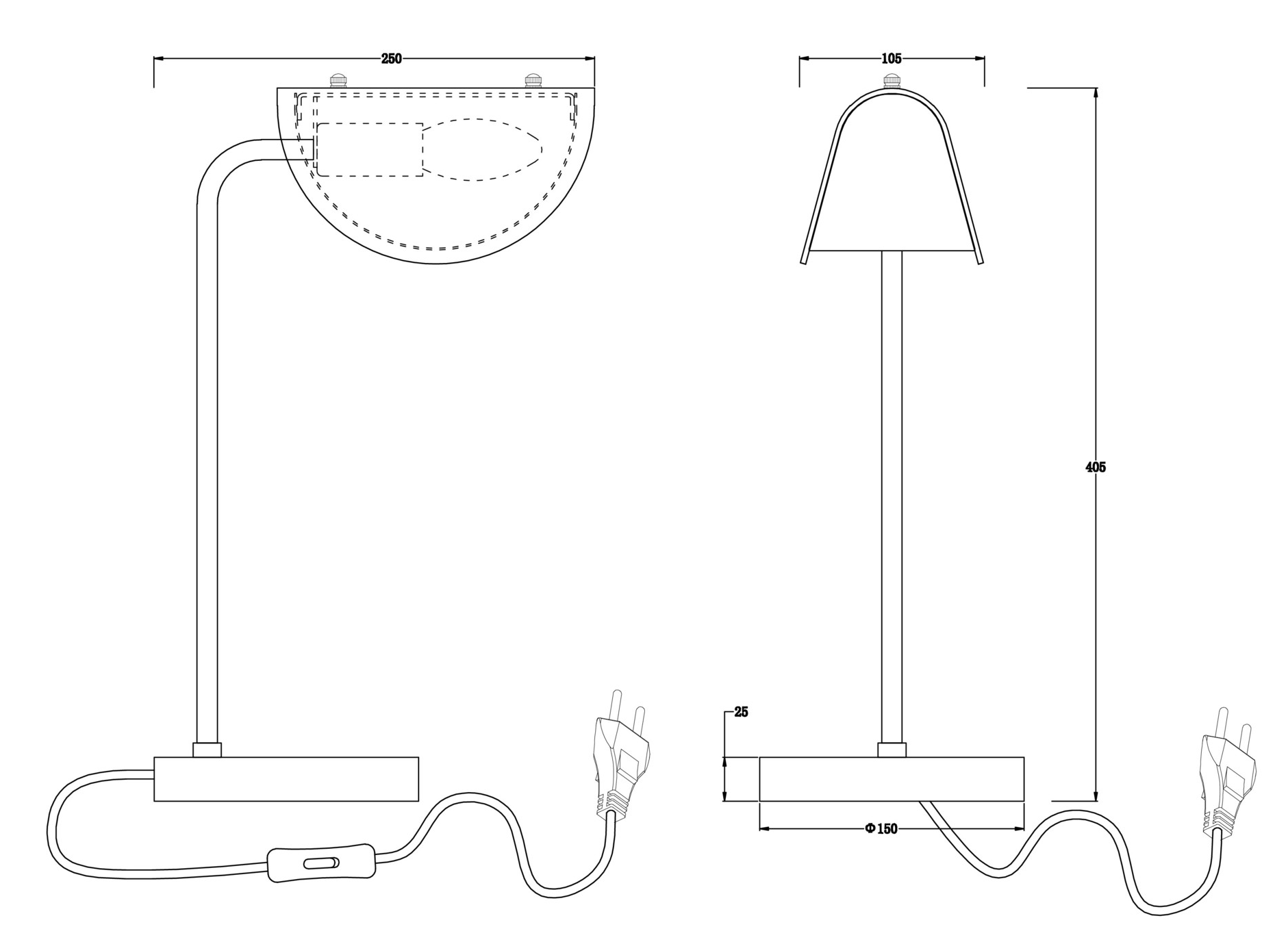 Настольная лампа Freya Mallow с медным плафоном и выключателем на шнуре 86463982 STLM-0069007 - Вид №3