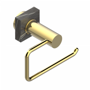 G3U-538A Бумагодержатель настенный без крышки Thg-paris Montaigne marbre Leonardo Grey с рукоятками Золото
