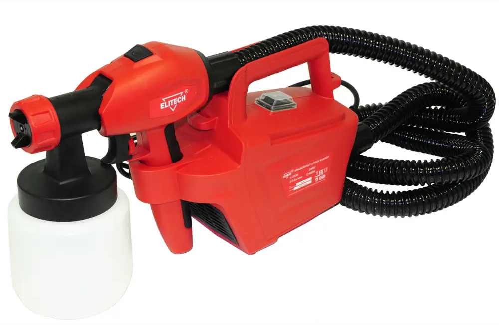 89345373 Краскопульт сетевой Elitech КЭ 600П, 600 Вт, 0.8 л/мин STLM-0843637