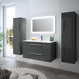 КОМПЛЕКТ МЕБЕЛИ FUSSION CHROME 100 СМ GLOSS GREY
