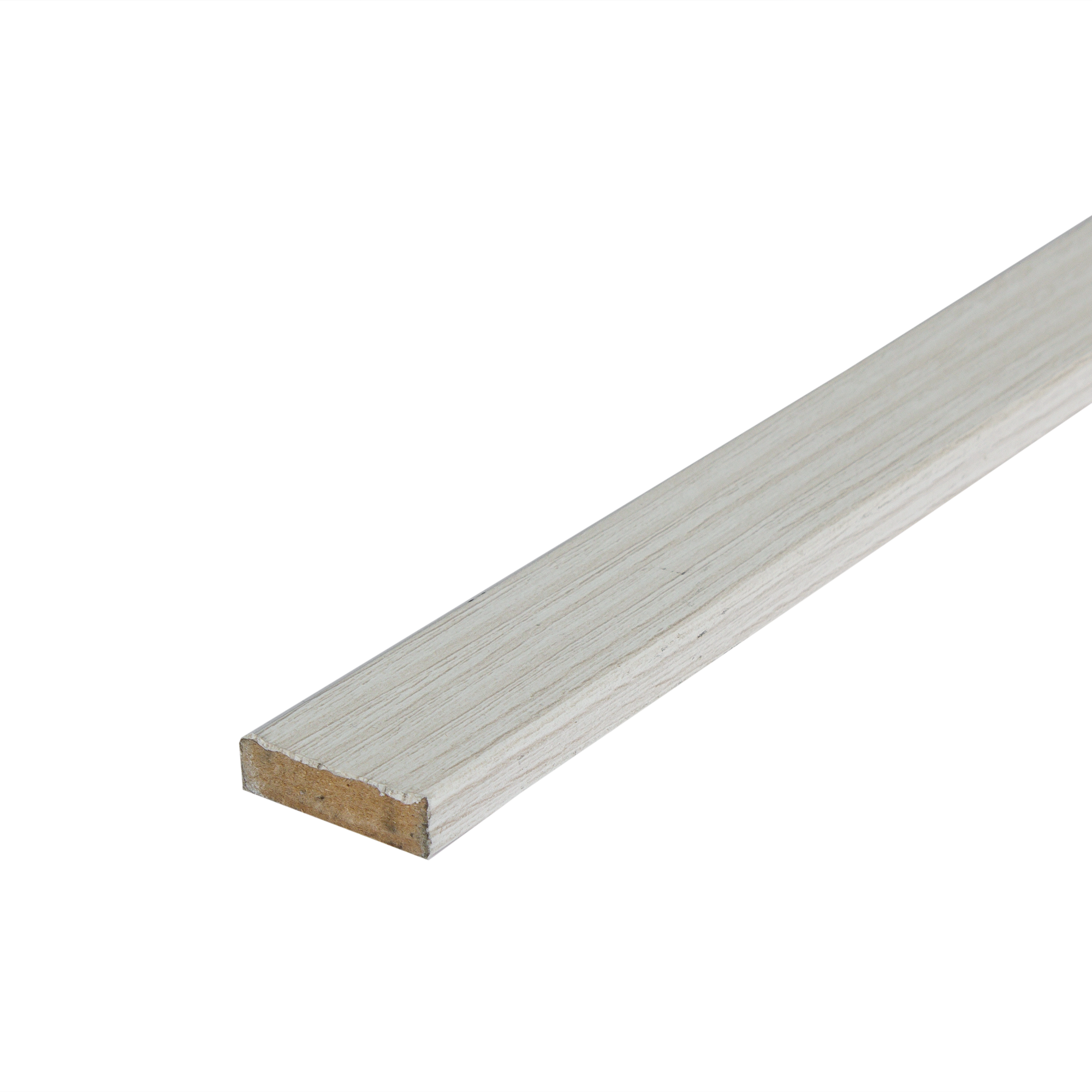 17258593 Планка притворная 2070x32x10 мм шпон цвет слоновая кость STLM-0007792 Santreyd