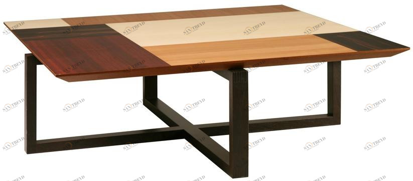 Morelato Низкий прямоугольный журнальный столик в венге Patchwork Art. 5605