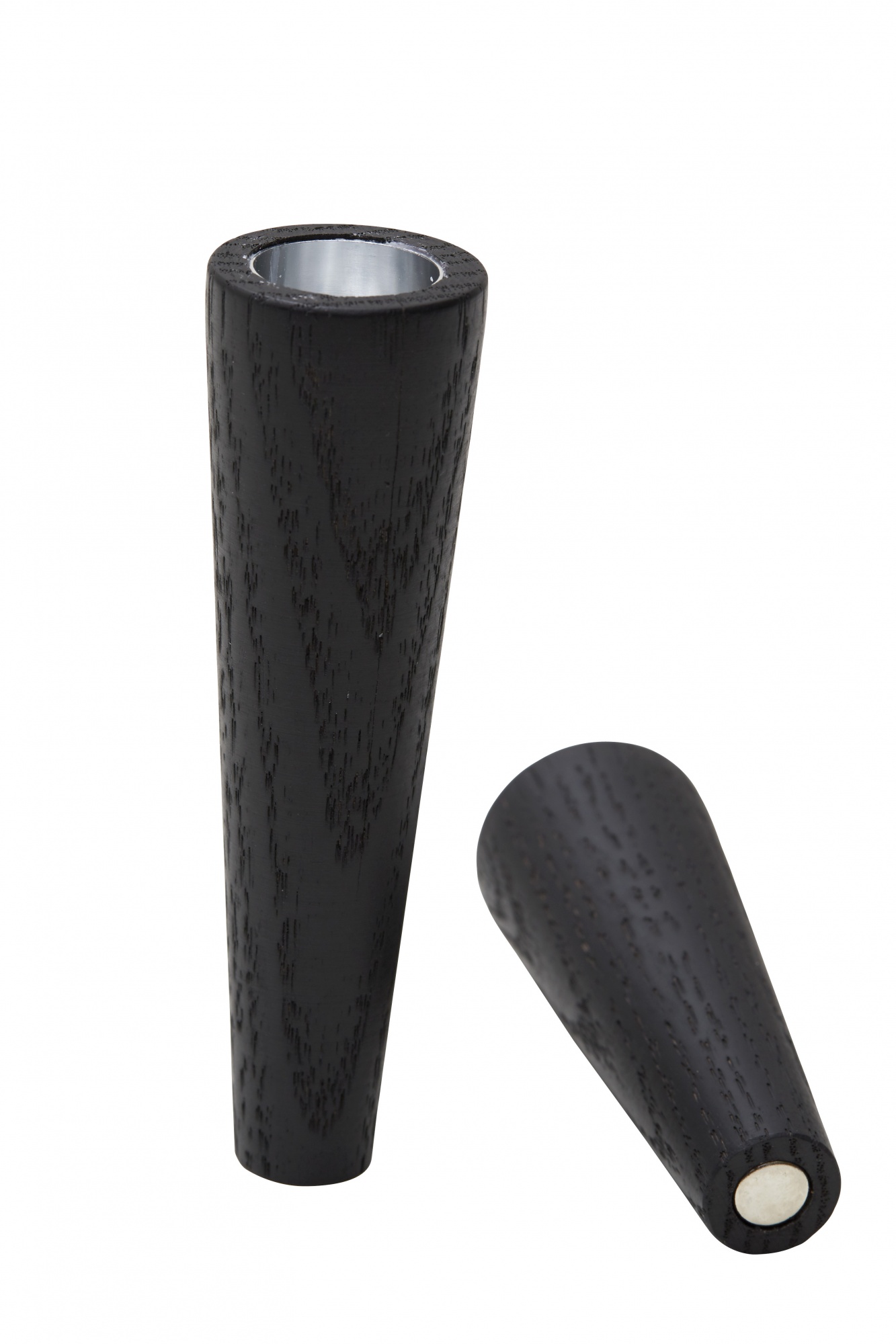 982652 Магнитные подсвечники для высоких свечей конусообразные (черный дуб) 3x9/3x12см, набор 2шт;LIND DNA 