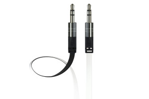 17458308 Аудио кабель , AUX BW 3.5мм jack - 3,5мм jack бело/черный, 2м, B203 27711 Interstep