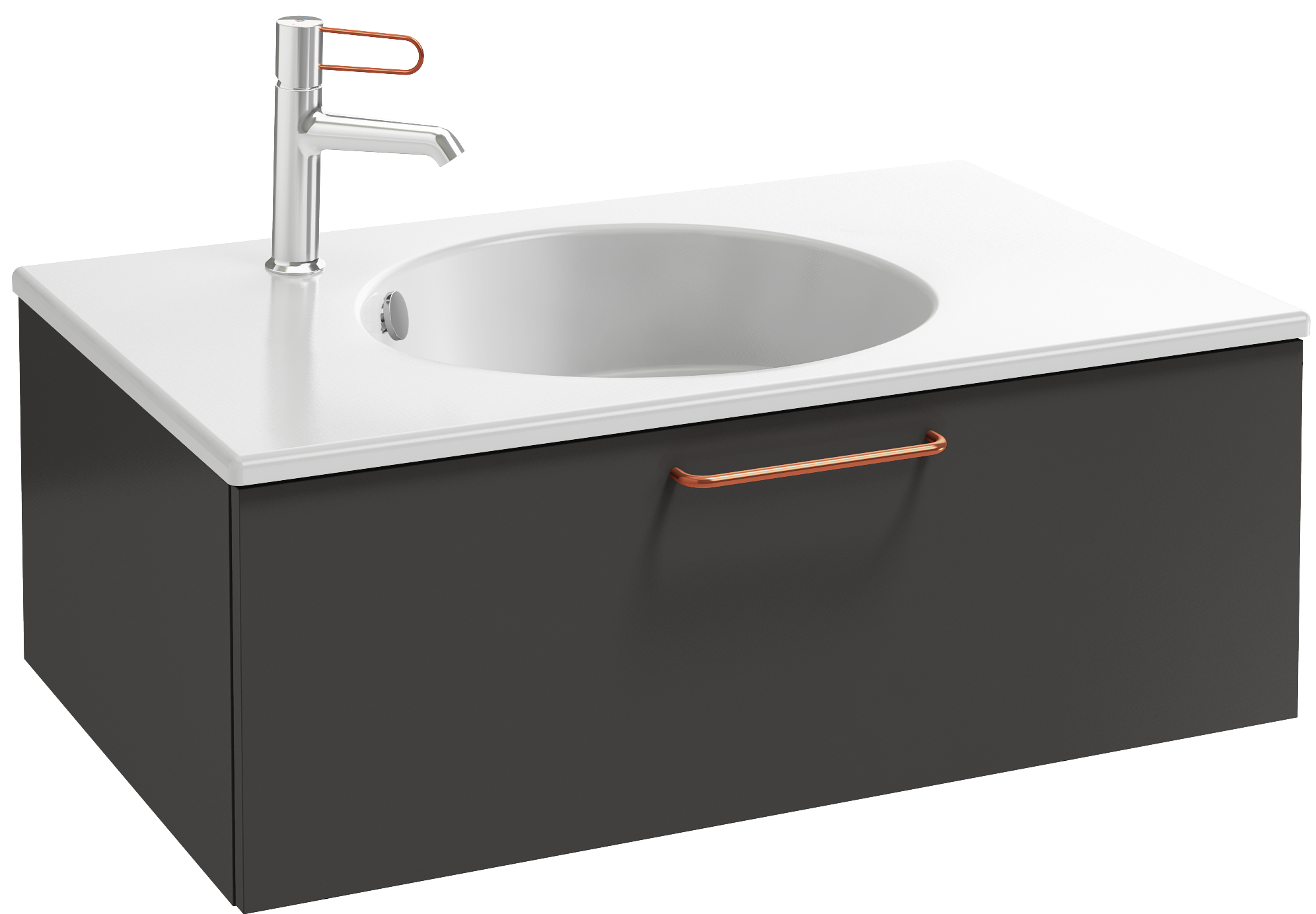 EB2515-R7-E10 Тумба под столешницу 80 см, 1 ящик, бронзовая ручка JACOB DELAFON ODÉON RIVE GAUCHE ODEON RIVE GAUCHE