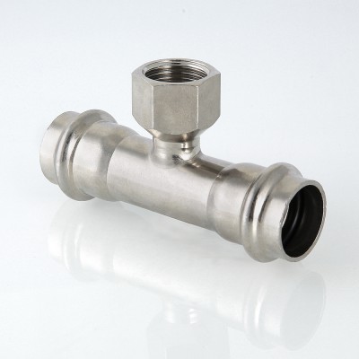 VTi.932.I.350735 Фитинг из нержавеющей стали – пресс-тройник с внутренней резьбой Valtec 35 мм х 1 1/4"  - Вид №5