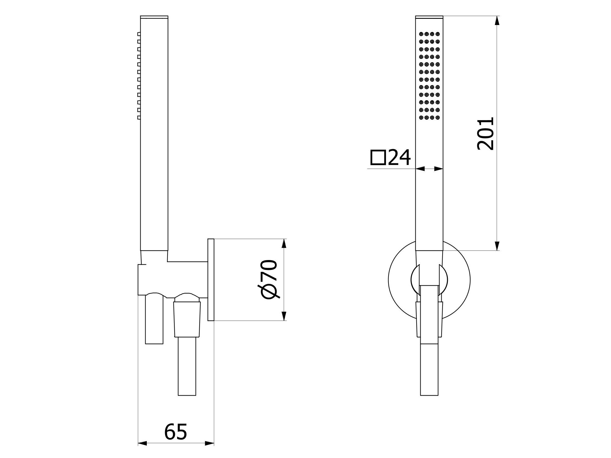 Настенный ручной душ с держателем IB Shower &amp ARCH-00071212 - Вид №2