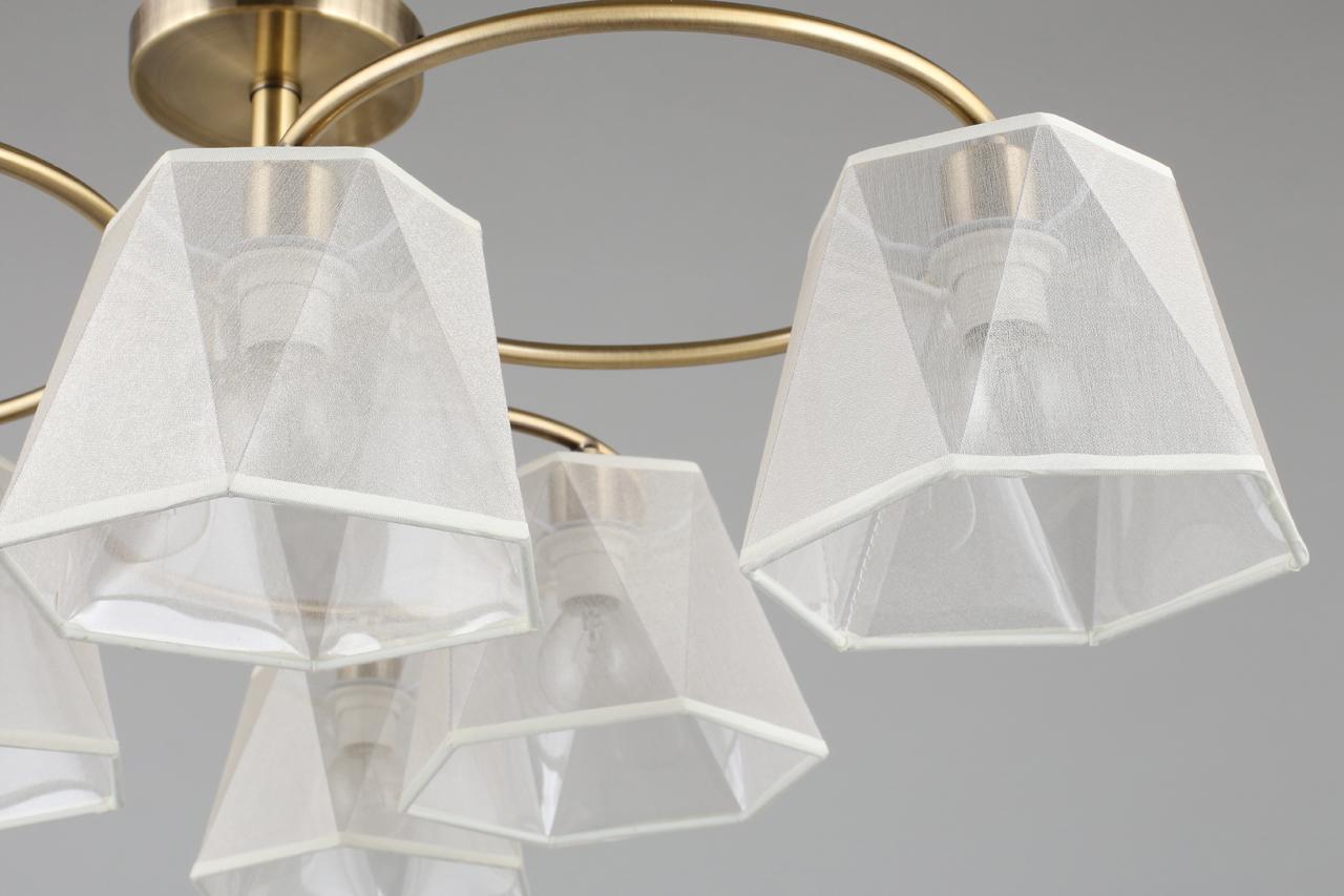 Потолочная люстра Omnilux Rapallo OML-65017-06 OMNILUX RAPALLO 328882 Белый;бронза  - Вид №1