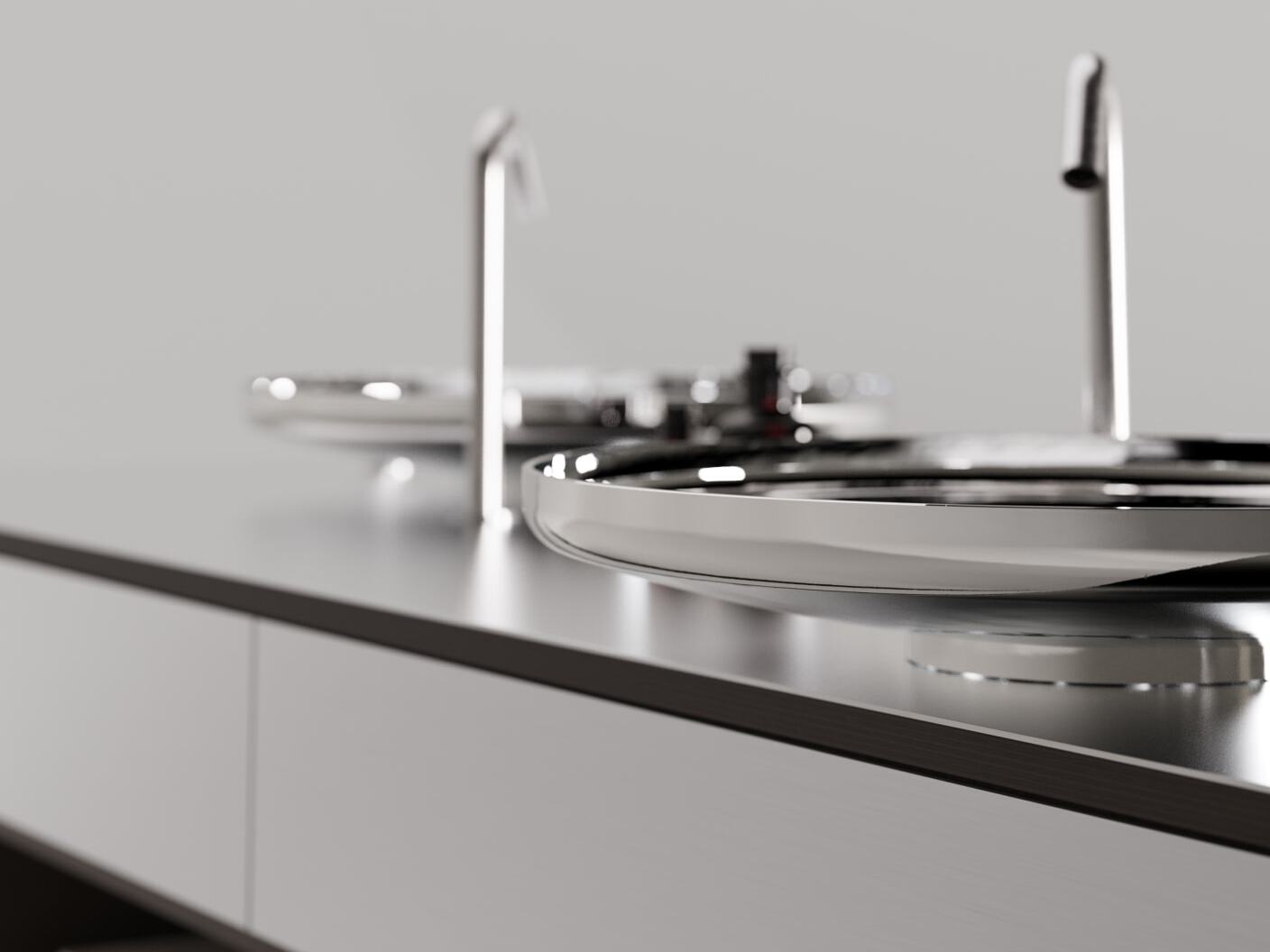 Круглая столешница из нержавеющей стали Agape UFO ARCH-00064612 - Вид №4