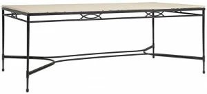 JANUS et Cie Прямоугольный обеденный стол из смолы и нержавеющей стали Amalfi