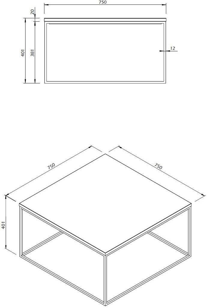 TemaHome Квадратный мраморный журнальный столик Gleam sun-id-1491550 - Вид №18