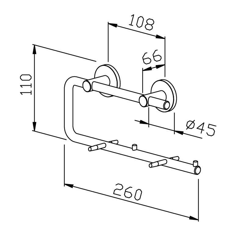 731252 Двойной держатель рулона туалетной бумаги AC252 WAGNER_EWAR A-LINE Wagner Ewar  - Вид №1