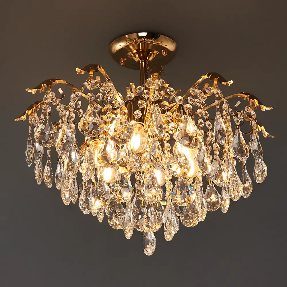 Люстра потолочная хрустальная Escada 1128/6, 6 ламп, 22 м², цвет золотистый STLM-2138704