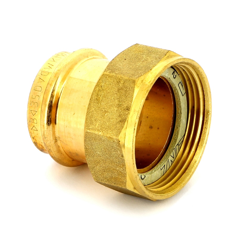 Муфта пресс IBP 35 х 1 1/2" с накидной гайкой бронза P435503512000