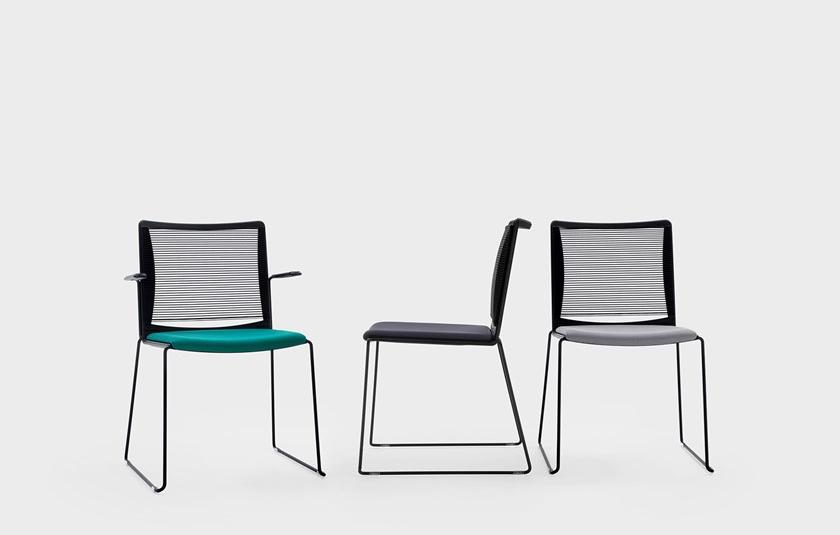 Viganò Стул на санках из ткани со встроенной подушкой Winner sun-id-1388009 - Вид №2