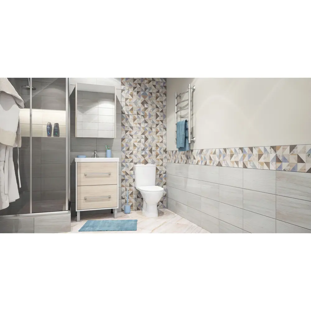 Плитка настенная LB Ceramics Шервуд 19.8x39.8 см 1.58 м² матовая цвет бежевый STLM-2144832 - Вид №6