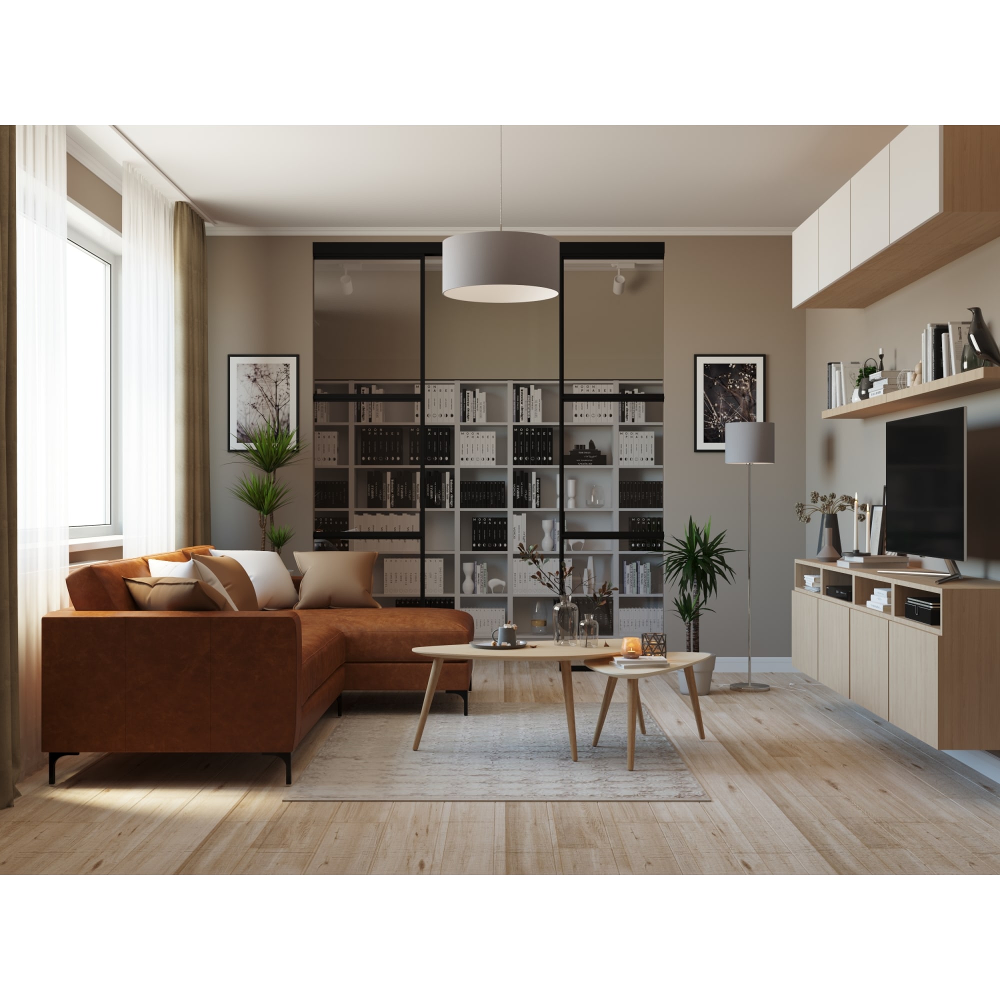 17786484 Стеллаж Кабуки 40x201x28 см, ЛДСП, цвет белый Santreyd  - Вид №8