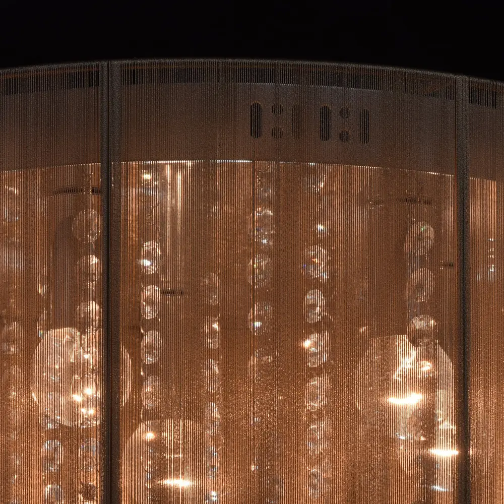 Люстра хрустальная подвесная Жаклин 5xE14x40 Вт, металл/текстиль, цвет хром/мультиколор MW-Light STLM-2017475 - Вид №8