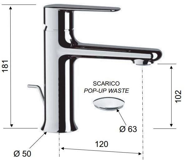 Remer Rubinetterie Смеситель для умывальника Vanity V10 - v 10 l - Вид №5