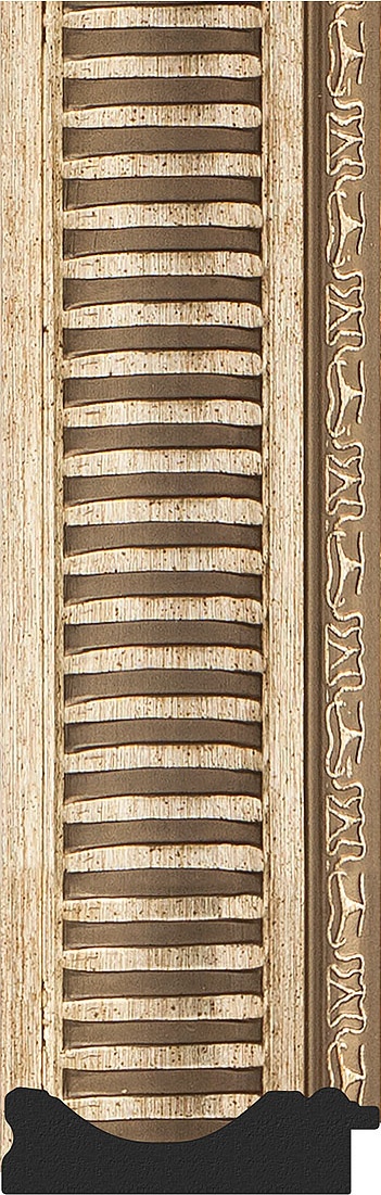 BY 7203 Зеркало в багетной раме - серебряный акведук 93 mm EVOFORM Octagon - Вид №3