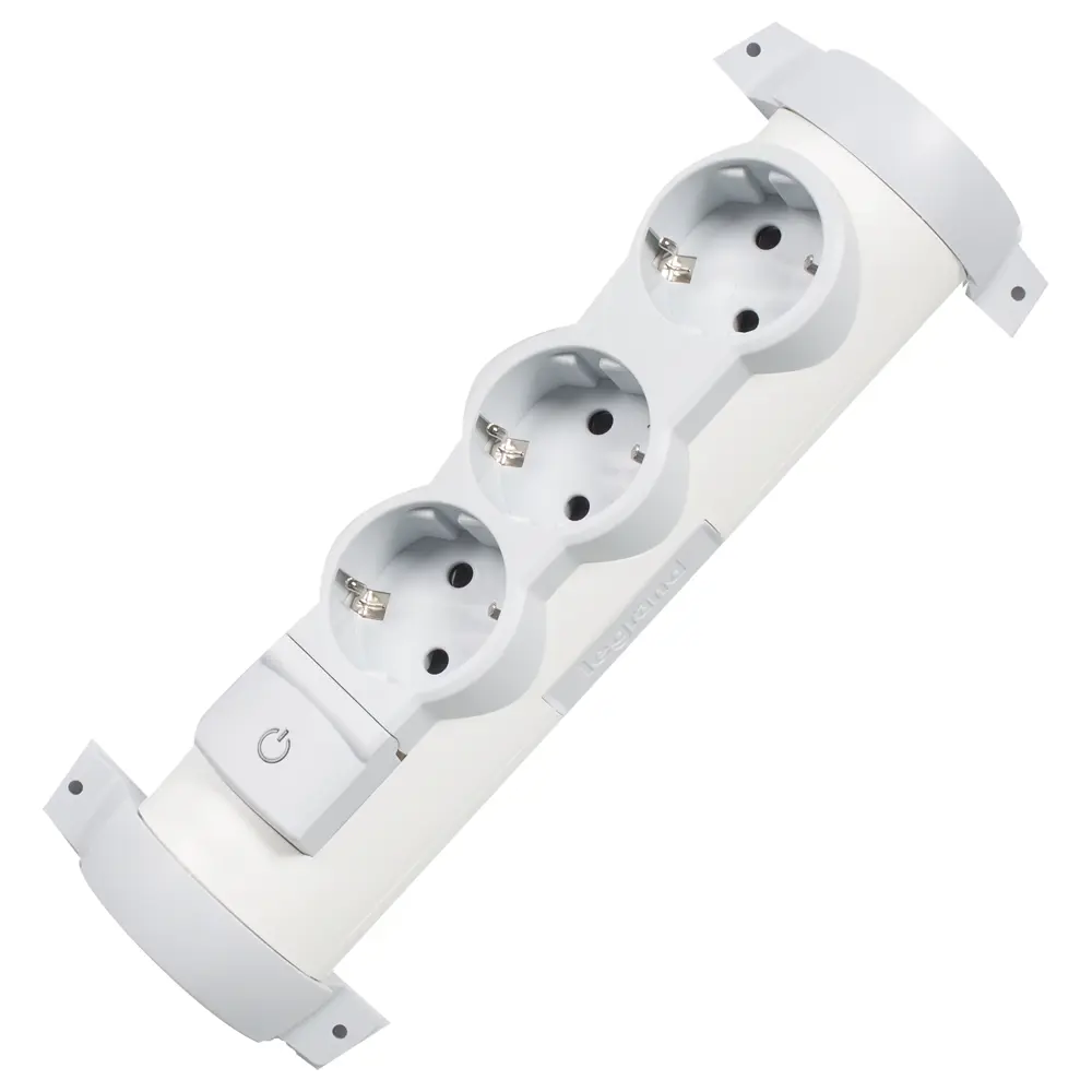 Колодка для удлинителя Legrand 3 розетки с заземлением 3500 Вт цвет белый STLM-2032869 - Вид №1