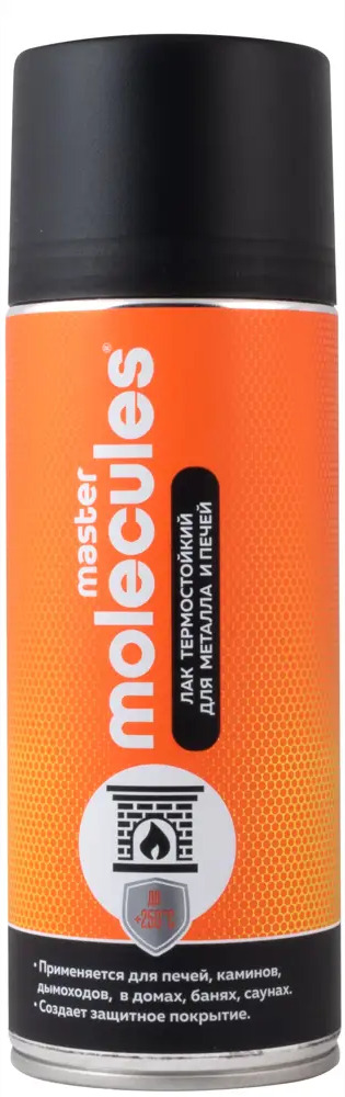 Термостойкий лак Molecules для печей и металла 520 мл 82673301