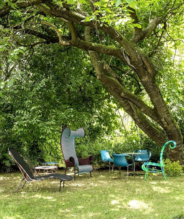 Moroso Стул с высокой спинкой из переплетенных полиэтиленовых нитей M'afrique sun-id-1462472 - Вид №15