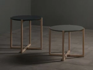 Kendo Mobiliario Круглый лакированный журнальный столик из мдф