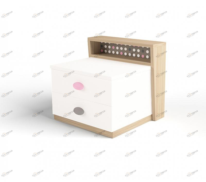 Тумба прикроватная ABC-KING MIX ( розовый) 4631148108189