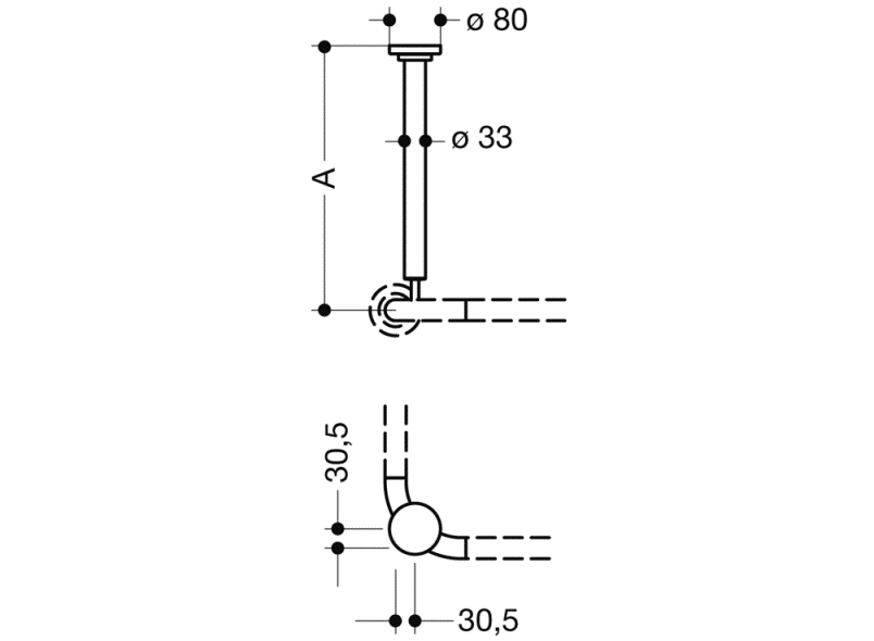 801.34.9902S потолочная подвеска HEWI Suizidhemmende Produkte  - Вид №2