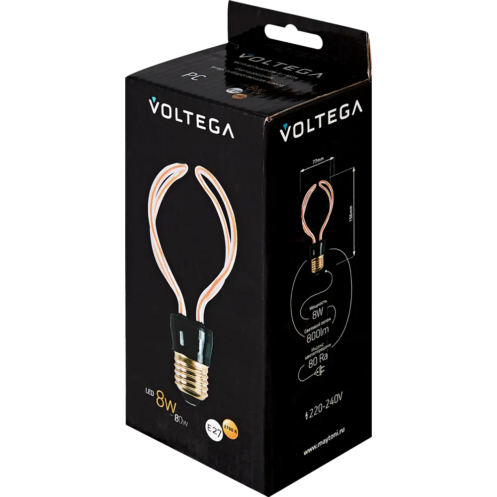 Лампочка декоративная Bergamot 8 Вт E27 8534 Voltega STLM-2195839 - Вид №2
