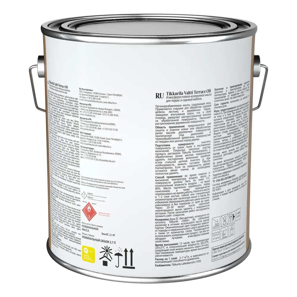 Tikkurila Valtti Terrace Oil - защитное масло для террас и садовой мебели 2.7 л 82116659 STLM-0019493 - Вид №3