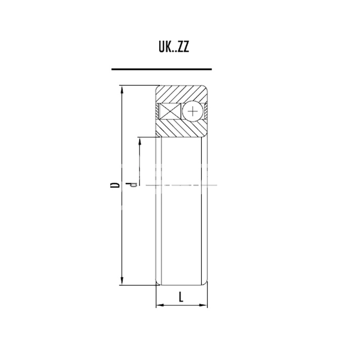 IS841 Обгонная муфта UK8-ZZ (CSK8) ISKRA  - Вид №3