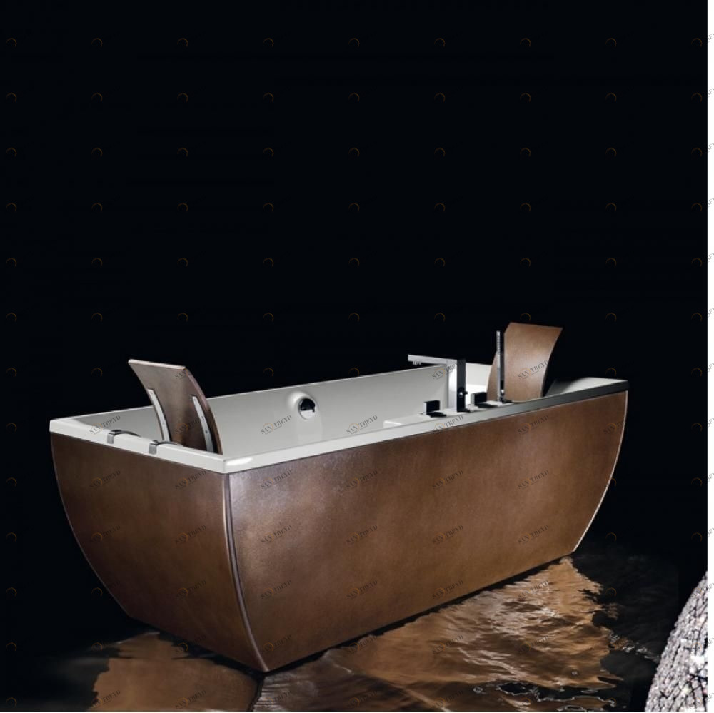 Ванна приставная с гидромассажем Kali Metal Bronze 180 см Karolitalia BLUBLEUKALIMETALPENISOLABRONZEBLUTWO180