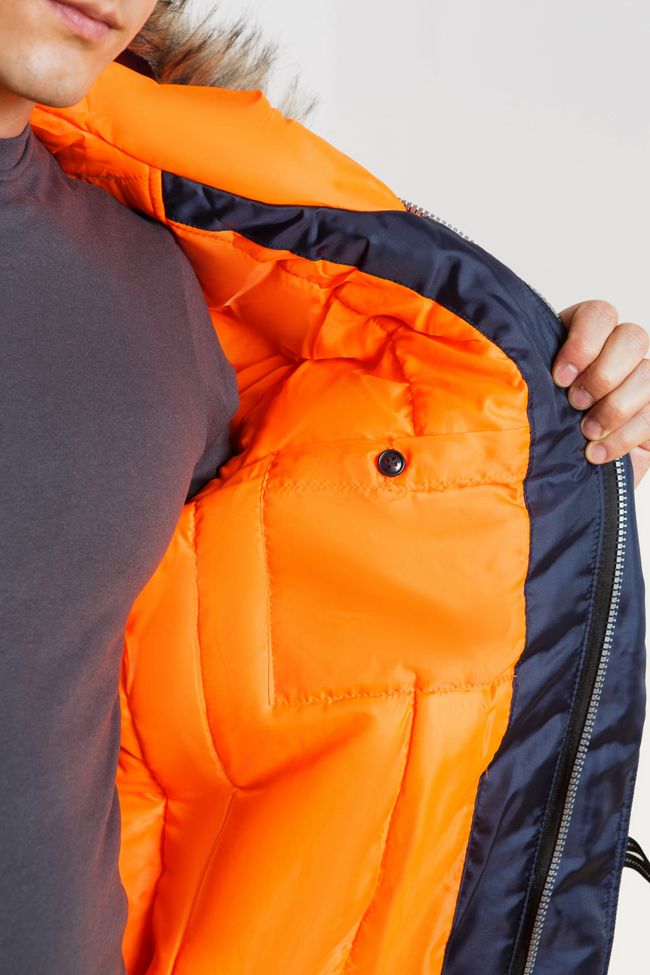 61390 Куртка "Север" зимняя темно-синяя  Зимняя спецодежда  размер 44-46/158-164  - Вид №13