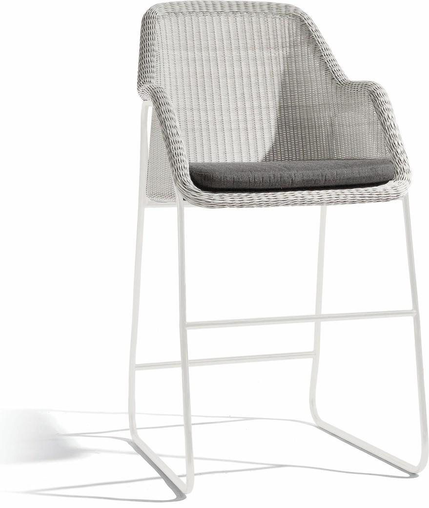 MNST131 Барный стул 60 белый шнур 2мм кремовый Manutti Mood